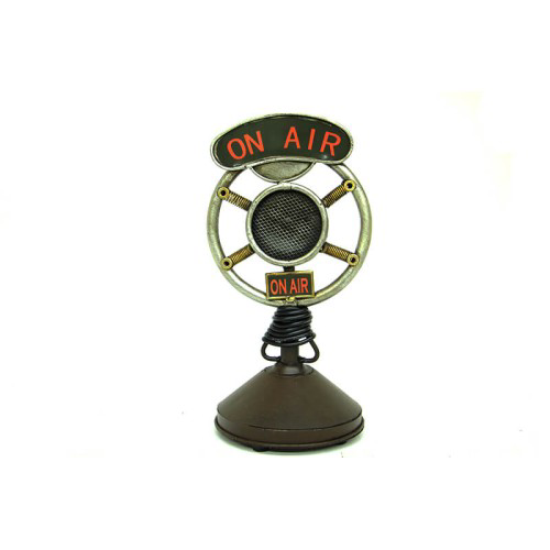 El Yapımı Dekoratif Vintage Mikrofon El Yapımı Dekoratif Vintage Mikrofon
