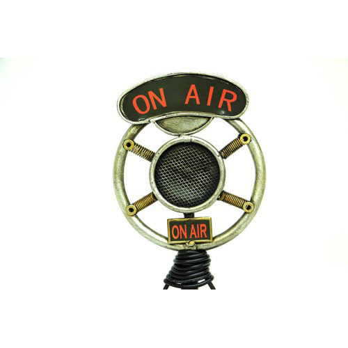 El Yapımı Dekoratif Vintage Mikrofon El Yapımı Dekoratif Vintage Mikrofon