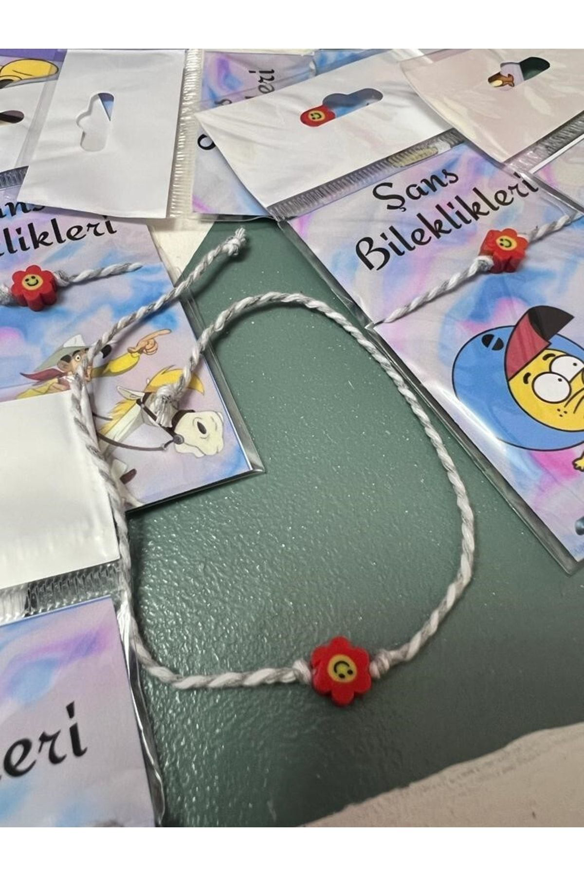 El Yapımı Fimo Karekterli Özel Kartlı Bileklik Sürpriz