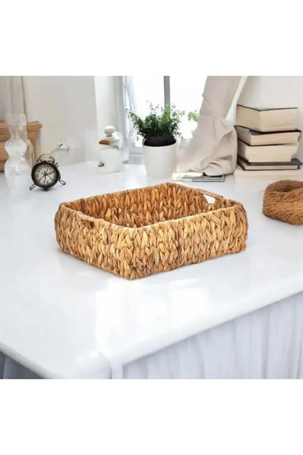 El Yapımı Hasır Bombeli Dekoratif Sepet, Hasır Bombeli Dekoratif