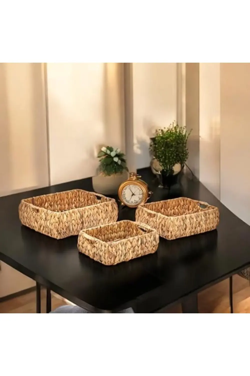 El Yapımı Hasır Bombeli Dekoratif Sepet, Hasır Bombeli Dekoratif