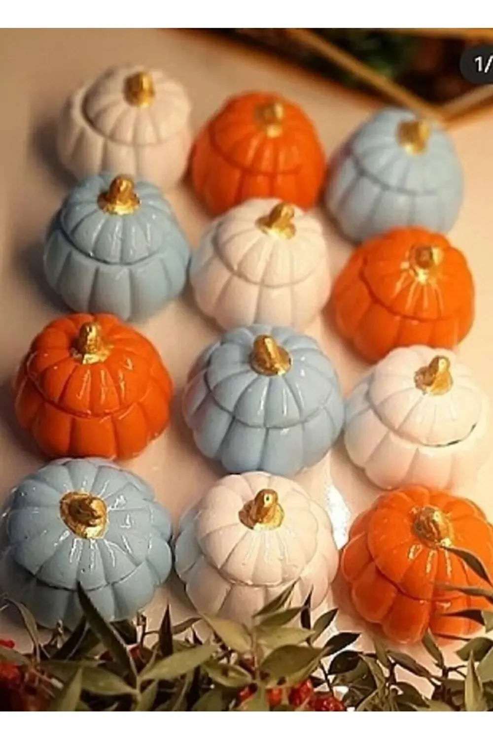 El Yapımı Mini Kabak Tasarımlı Lokumluk, Drajelik, Kahve Yanı Sun