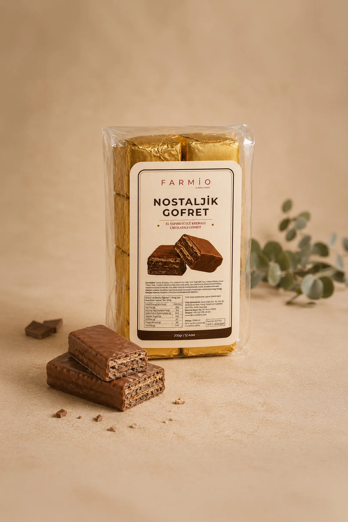 El Yapımı Nostaljik Gofret Çikolatalı - Mini (12'li) - 200 gr Fiyatı, Yorumları ve Özellikleri