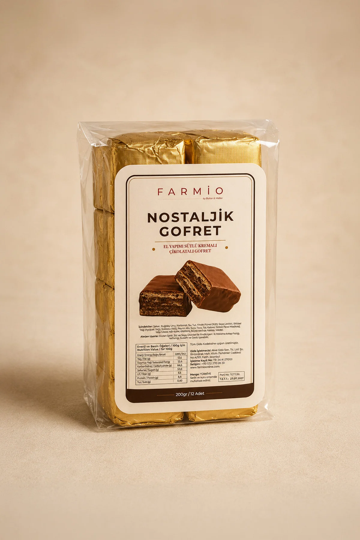 El Yapımı Nostaljik Gofret Çikolatalı - Mini (24'lü) - 400 gr Fiyatı, Yorumları ve Özellikleri