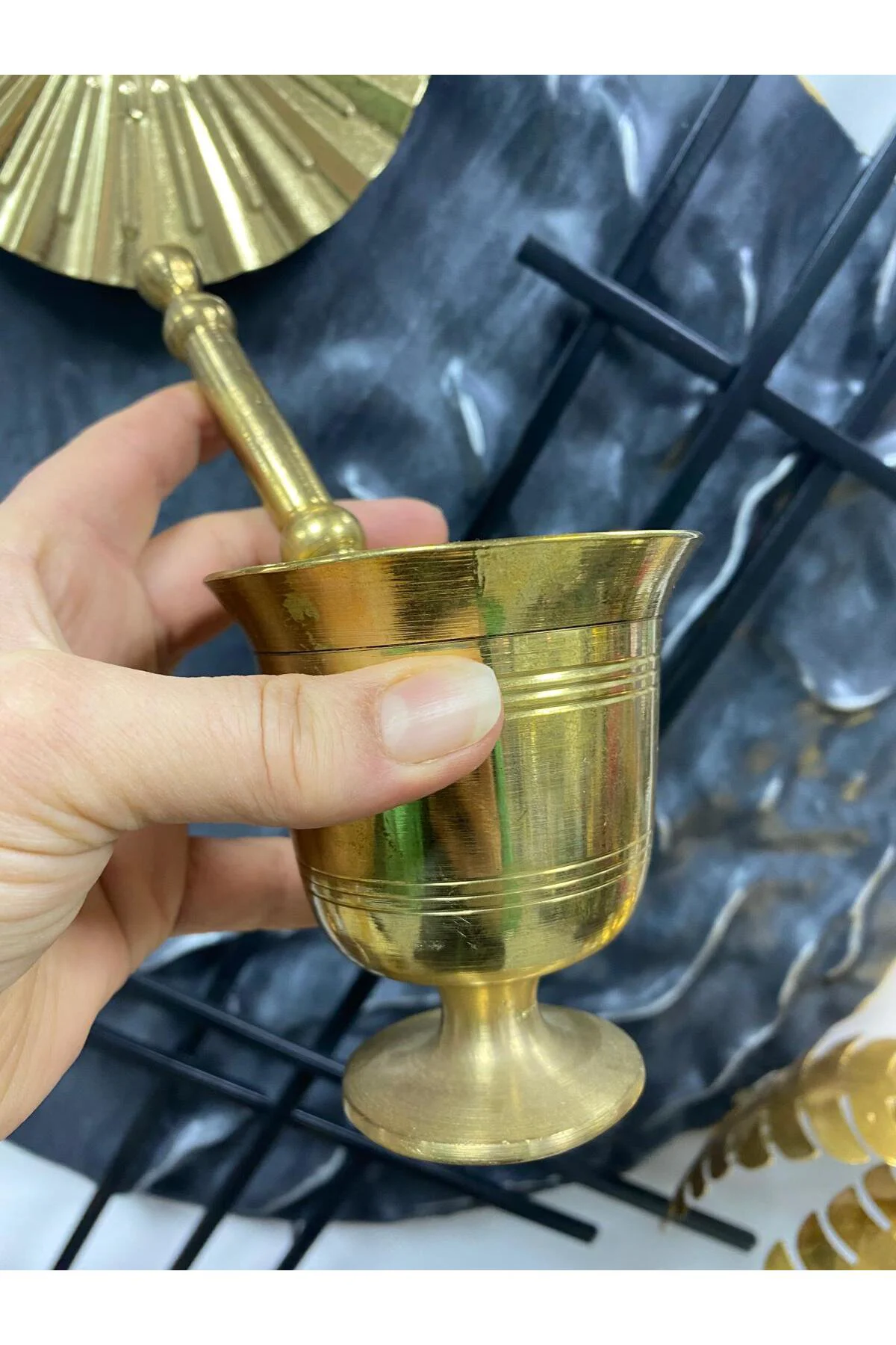 El Yapımı Pirinç Havan