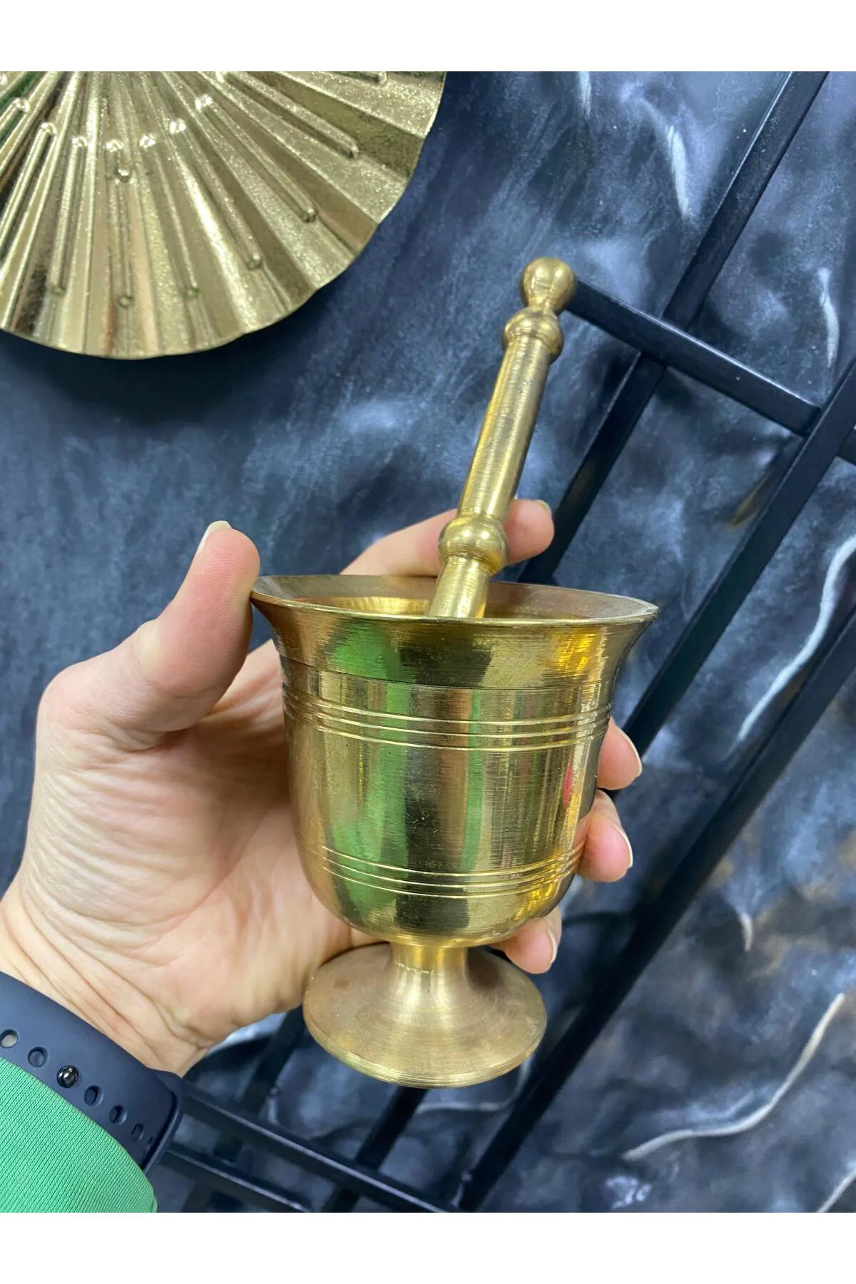 El Yapımı Pirinç Havan