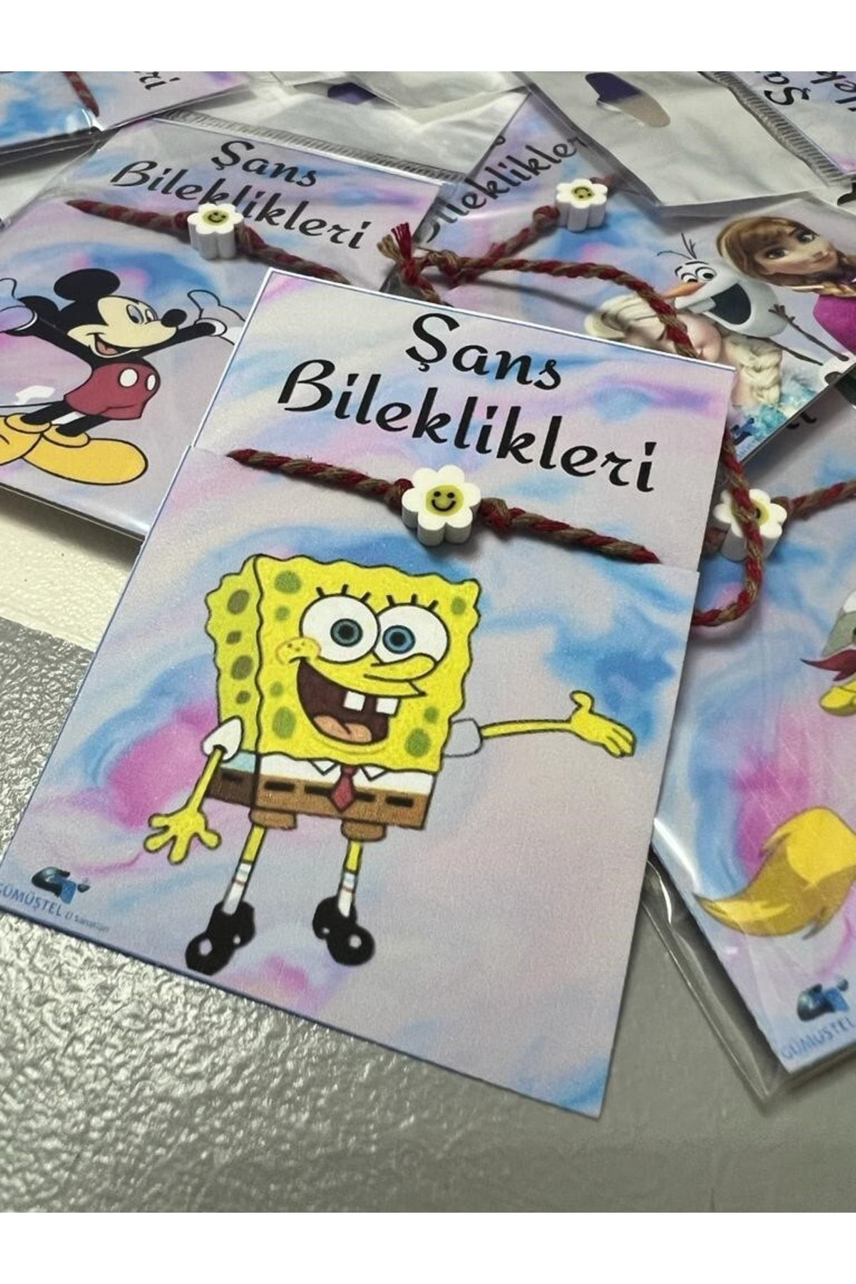 El Yapımı Şans Bileklik Fimo Karekterli Özel Kartlı Bileklik Sürp