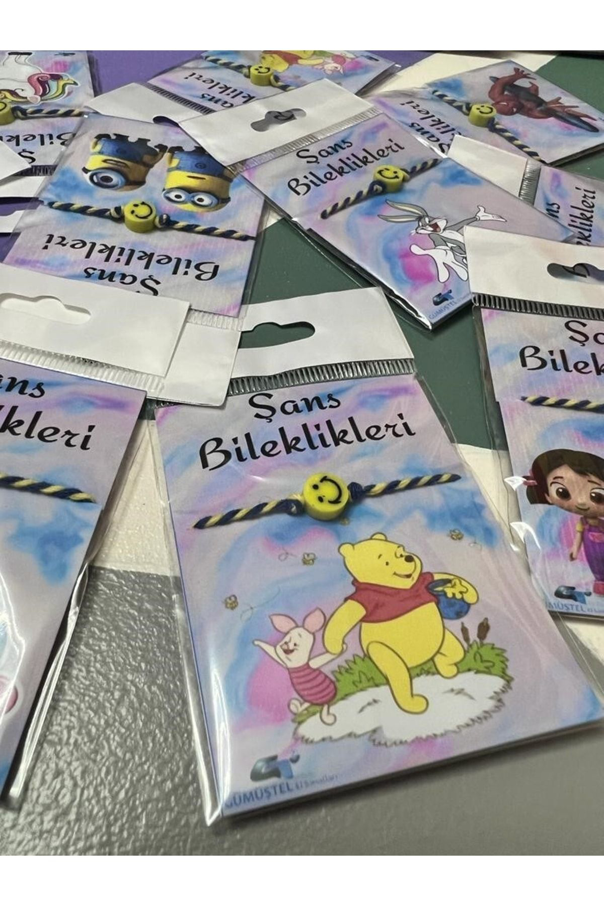 Gümüştel El Sanatlari El Yapimi Şans Bileklik Fimo Karekterli Özel Kartli Bileklik Sürp