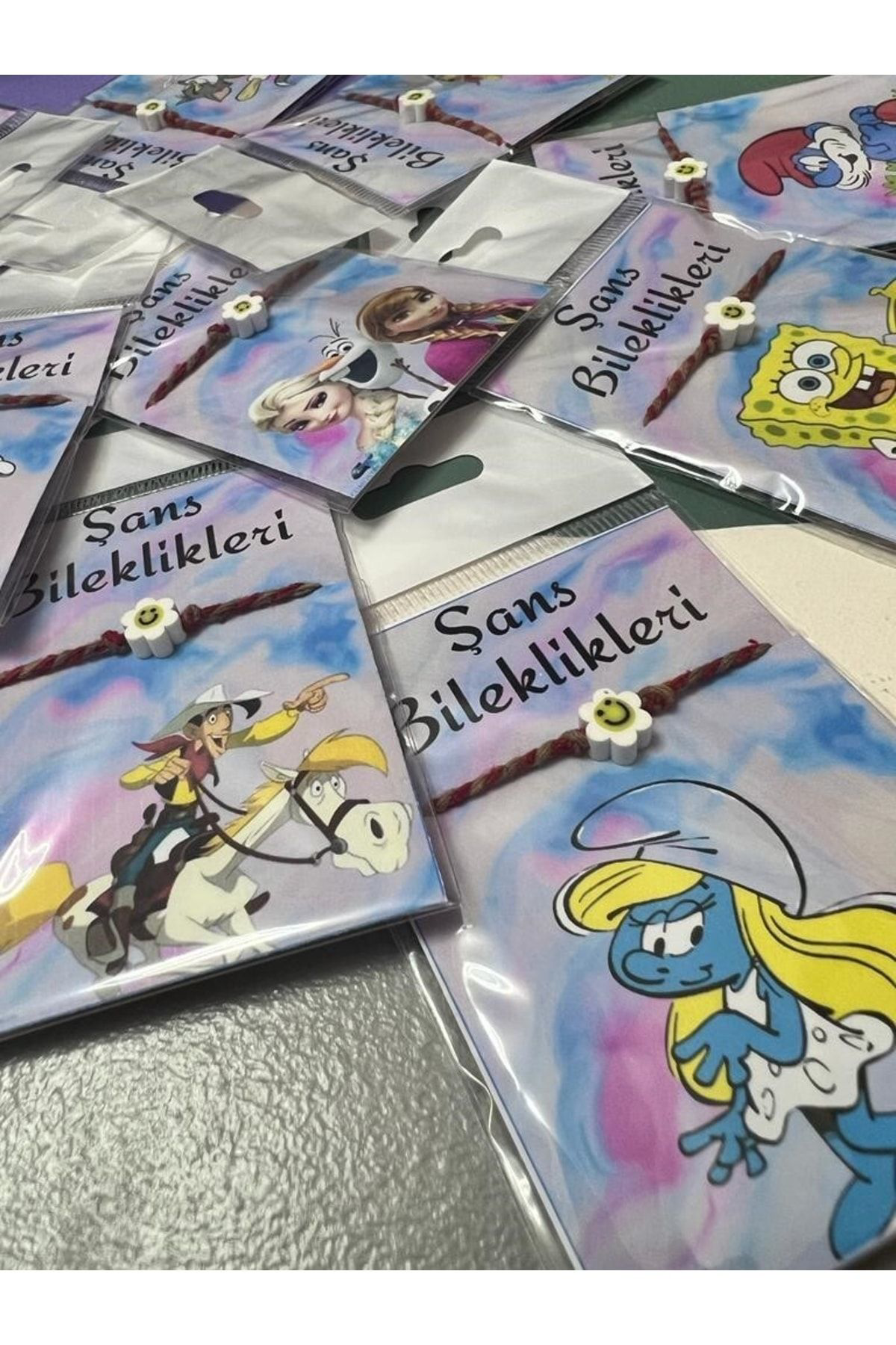 El Yapımı Şans Bileklik Fimo Karekterli Özel Kartlı Bileklik Sürp