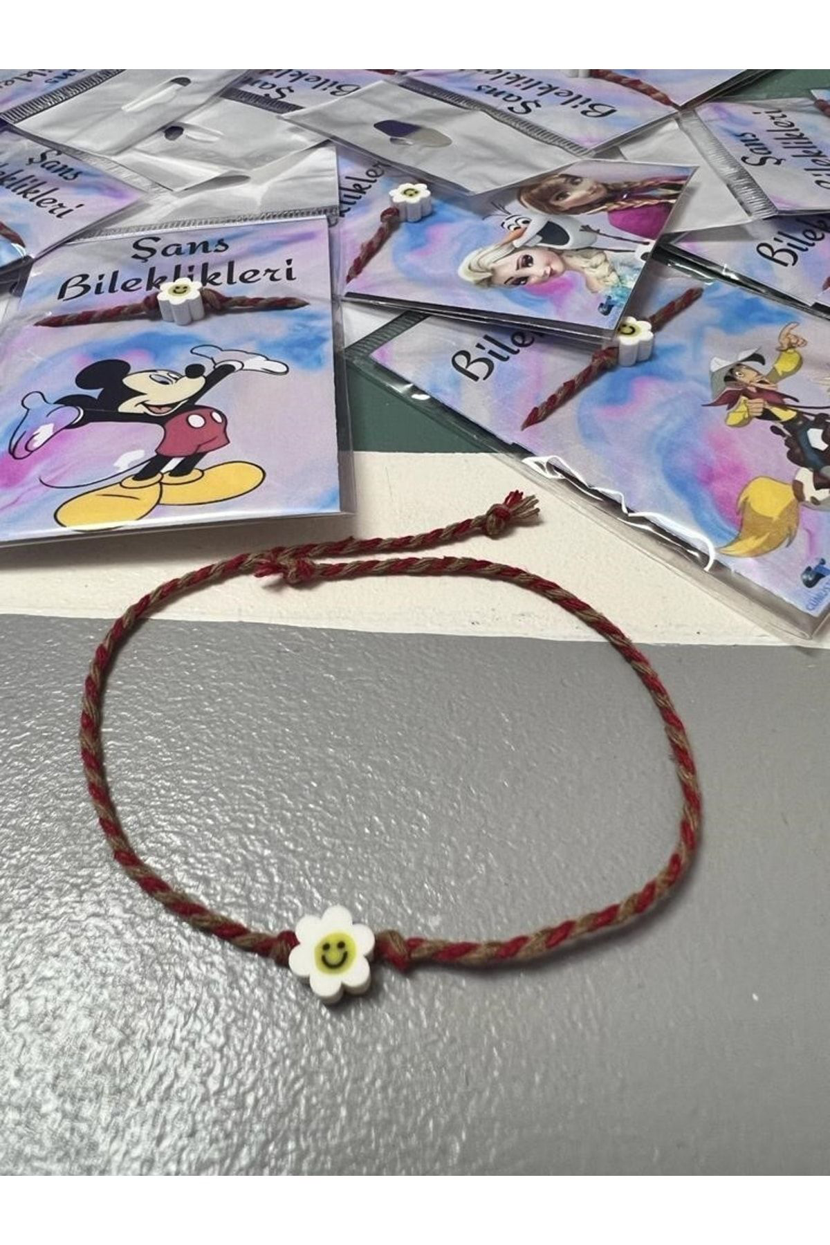El Yapımı Şans Bileklik Fimo Karekterli Özel Kartlı Bileklik Sürp