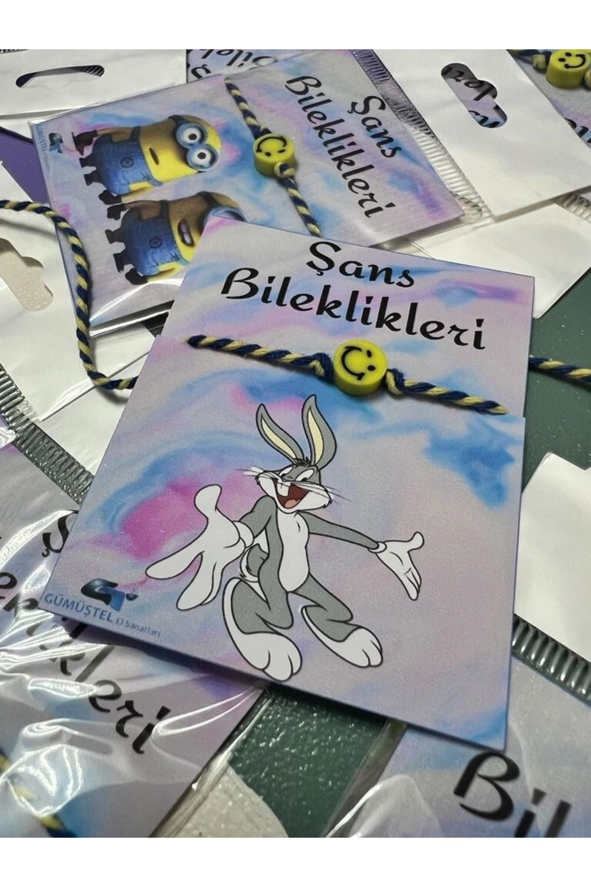 Gümüştel El Sanatlari El Yapimi Şans Bileklik Fimo Karekterli Özel Kartli Bileklik Sürp