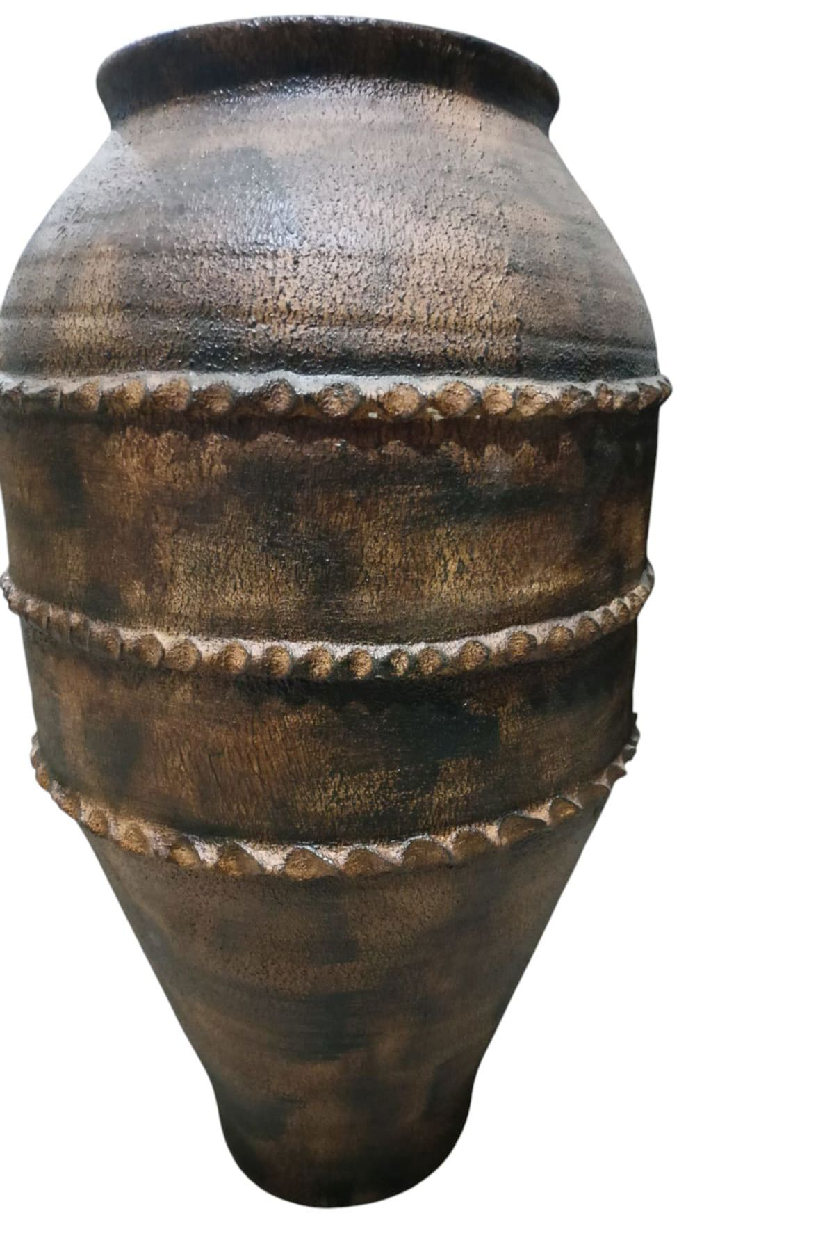 EL YAPIMI TOPRAK VAZO SAKSI