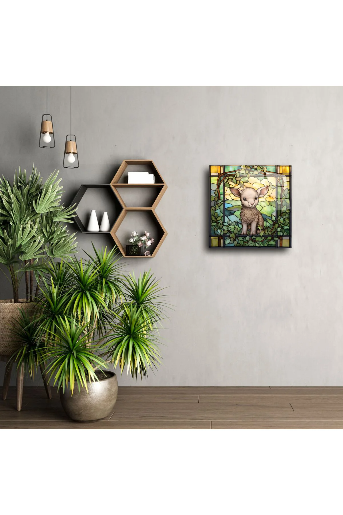 El Yapımı Vitray Stil Kuzu Duvar Sanatı Fiyatı, Yorumları ve Özellikleri