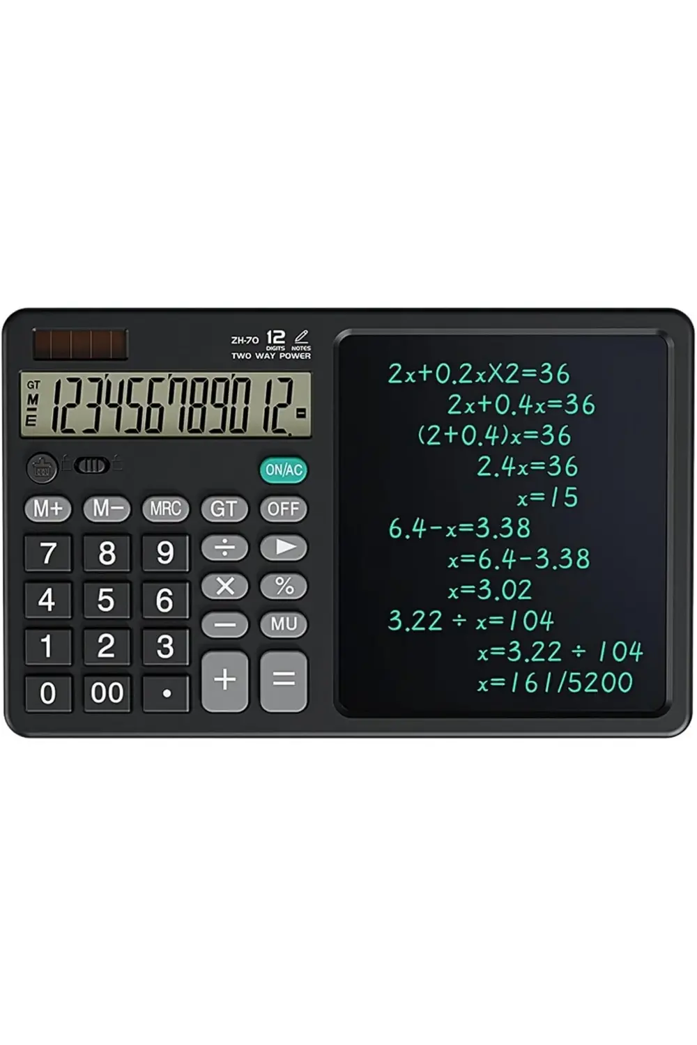 El Yazma LCD Not Defteri ile 12 Basamaklı Masaüstü Hesap Makinesi