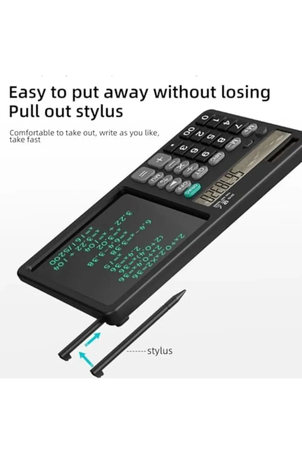 El Yazma LCD Not Defteri ile 12 Basamaklı Masaüstü Hesap Makinesi