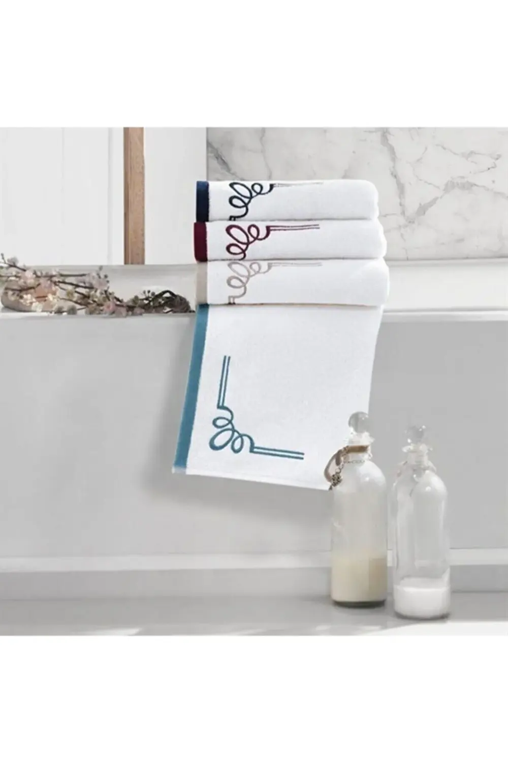 El Yüz Havlu 50 X 90 Kiros V3 Bordo