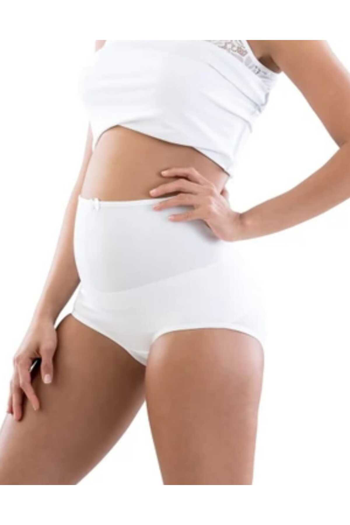 Monalisa Home Elastik Beyaz Renk Hamile Kilot S Beden