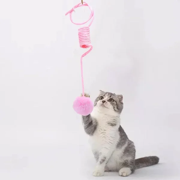 Elastik Yaylı Asılabilir Peluş Oyuncak - Yumuşak ve Hareketli Tas