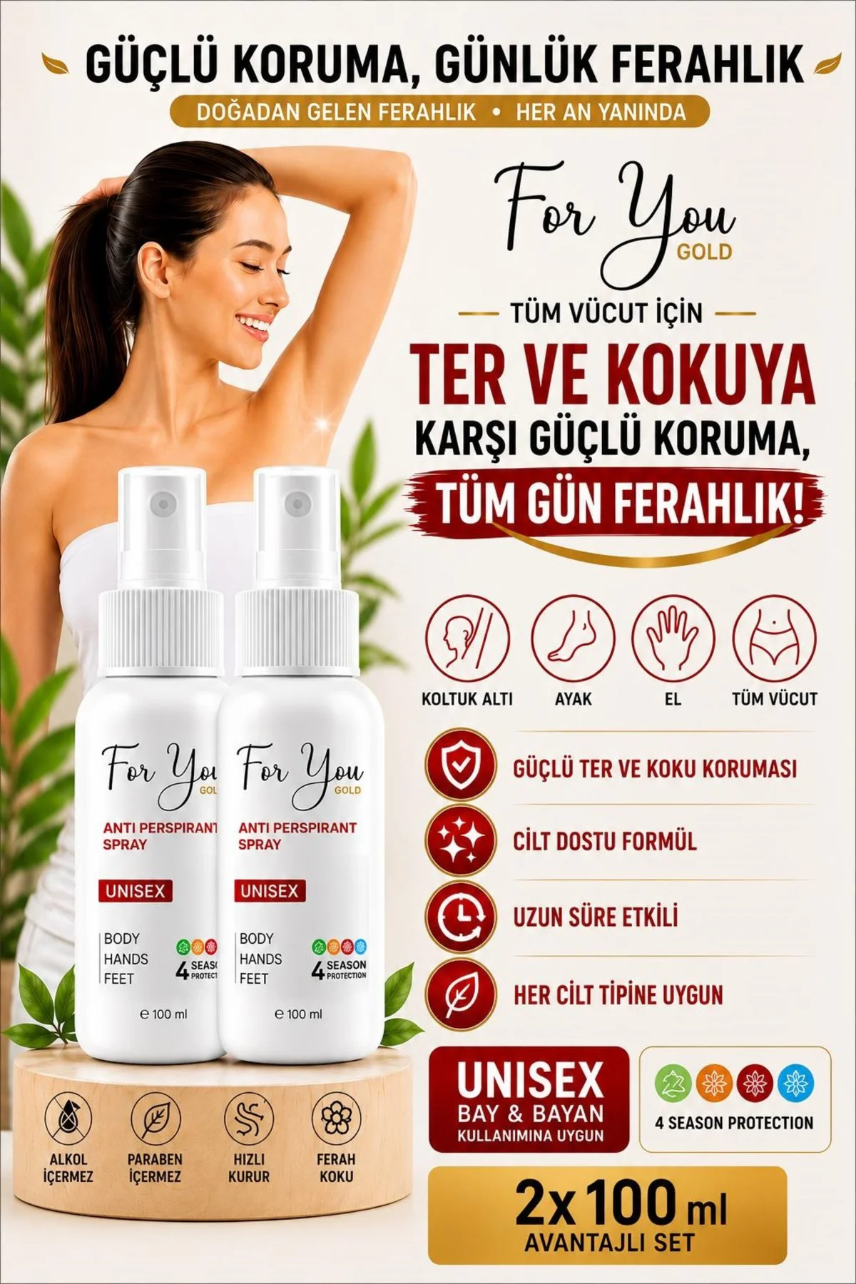 El,ayak, Koltuk Altı Terleme Önleyici Ve Ter Kokusuna Karşı Korum