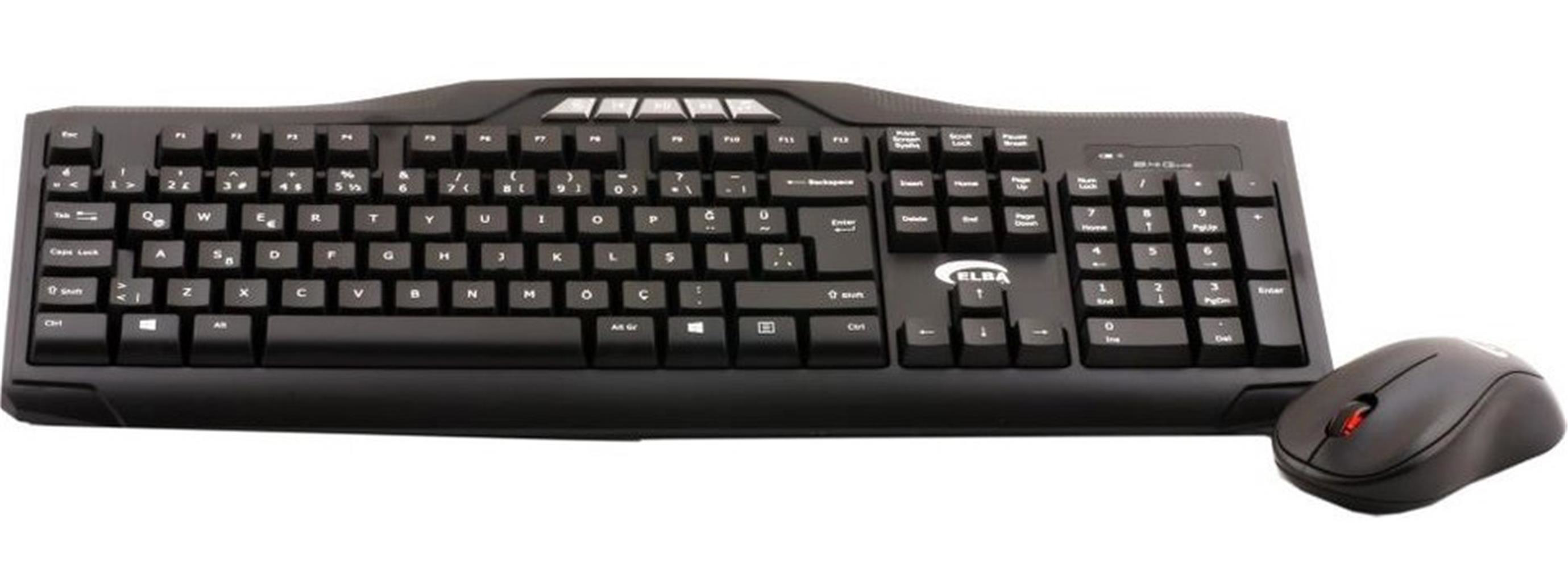 Elba Ec-266 Q Usb Siyah Kablosuz Klavye Mouse Set Multimedya tuşl