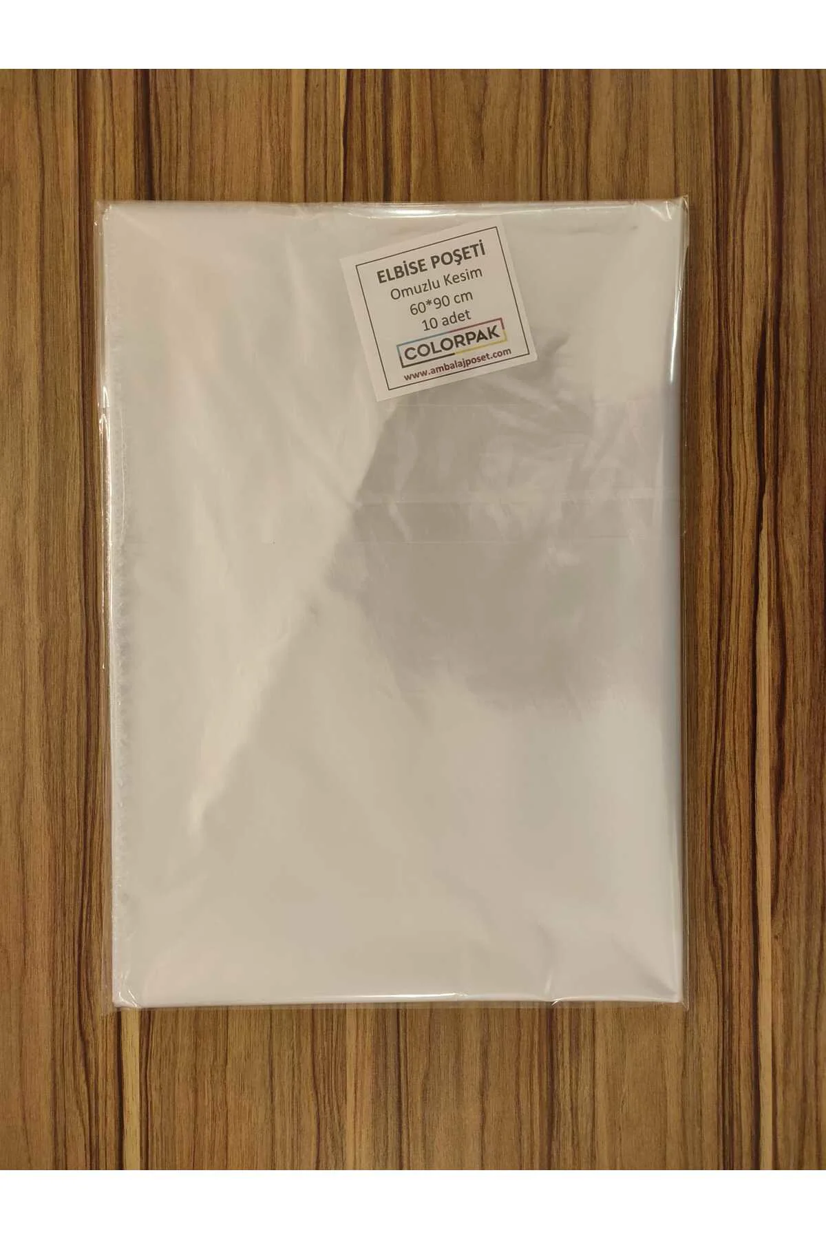Elbise Poşeti (60X90 CM) Askı Delikli Omuzlu Kesim (10 ADET) Şeff