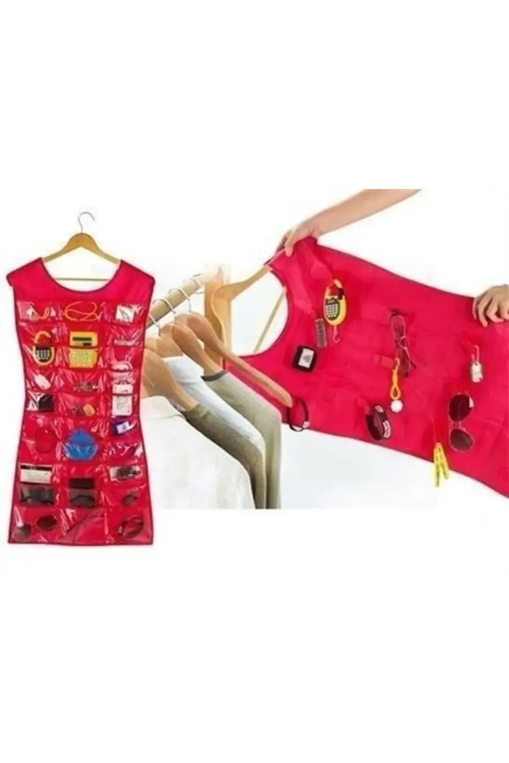 ® Elbise Şeklinde Takı Organizeri - Pembe ® Elbise Şeklinde Takı Organizeri - Pembe