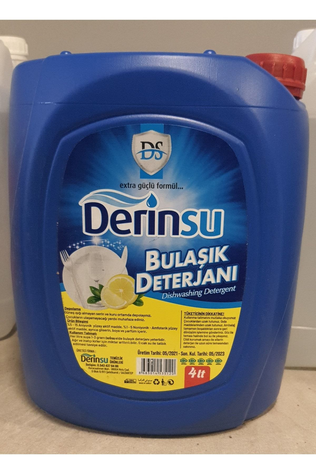 Elde Yıkama Sıvı Bulaşık Deterjanı 4 X 4kg Limon (16KG)