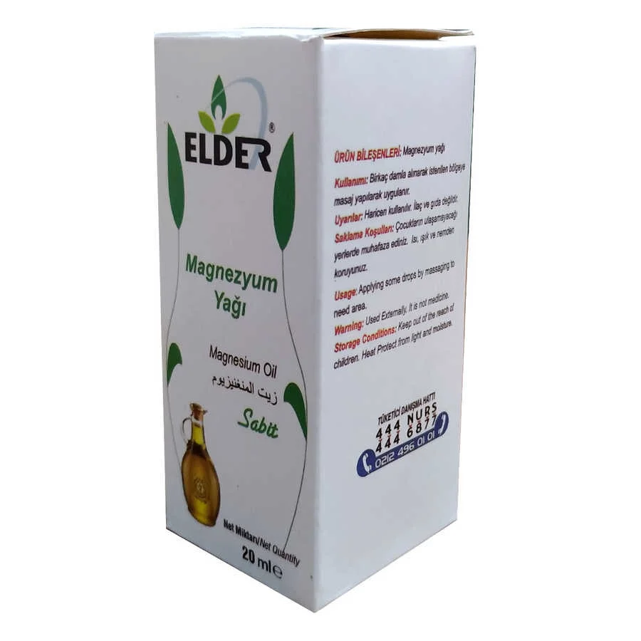 Elder Magnezyum Yağı 20 ML - Transdermal Magnezyum Destek