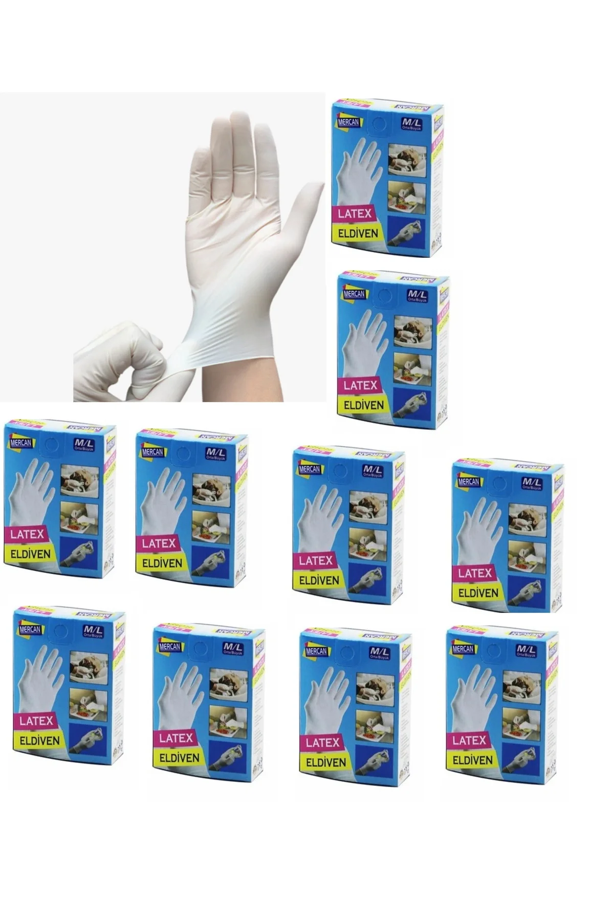 Eldiven Latex Eldiven Muayene Eldiveni M/l 60 Adet