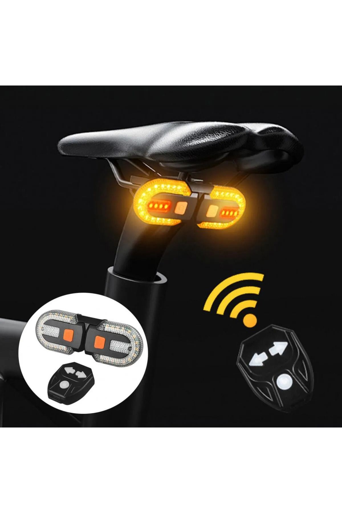 1 Company Eldrive 5 Modlu Su Geçirmez Usb Led Şarjli Sinyal Kablosuz Kumandali Sinyal Takimi