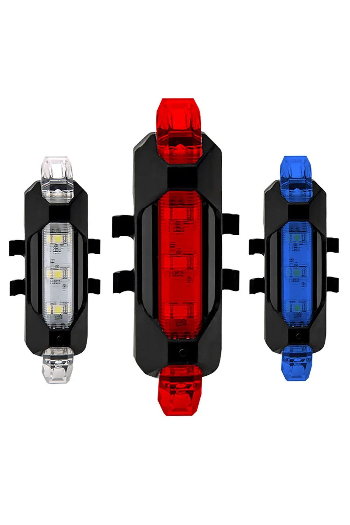 1 Company Eldrive Bisiklet İkaz Lambasi Su Geçirmez Usb Şarj Led 3 Lü Set