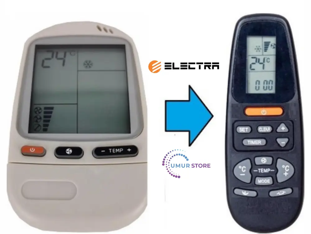Electra Airwell Emailair Elco RC-4 RCL Klima Kumandası Electra Airwell Emailair Elco RC-4 RCL Klima Kumandası