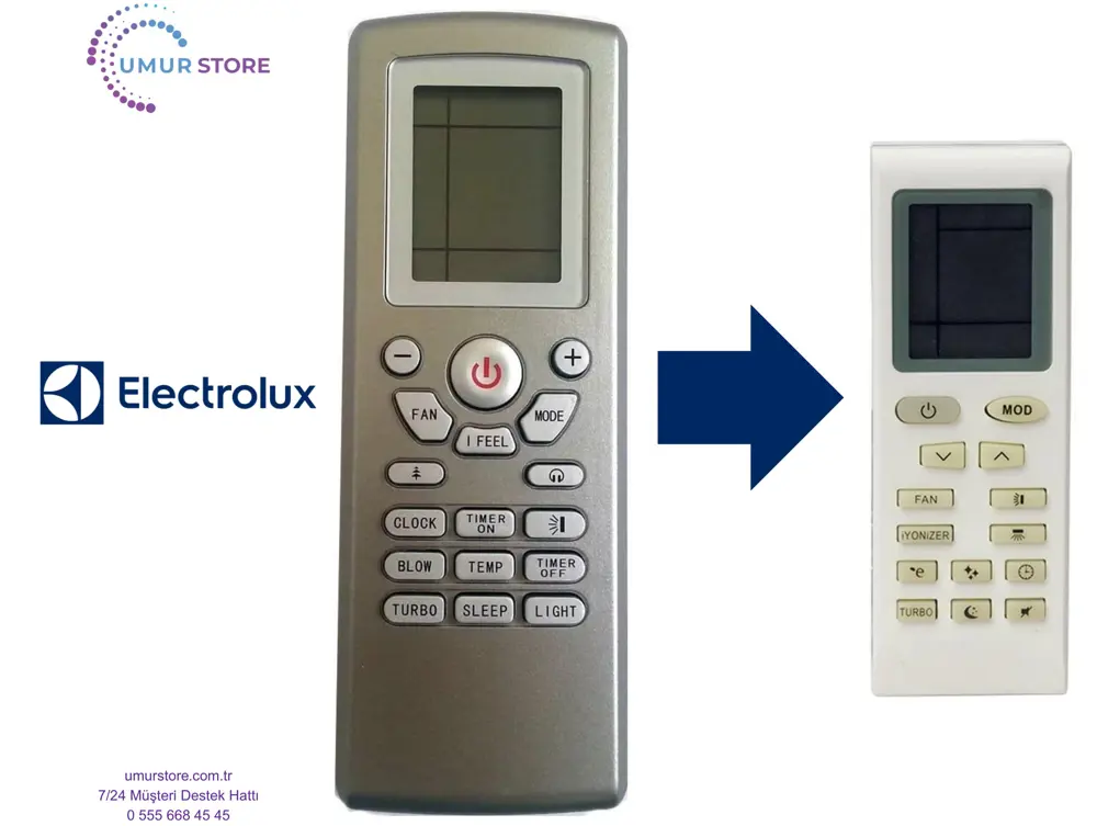 Electrolux YT1F3 Uyumlu Klima Kumandası Electrolux YT1F3 Uyumlu Klima Kumandası