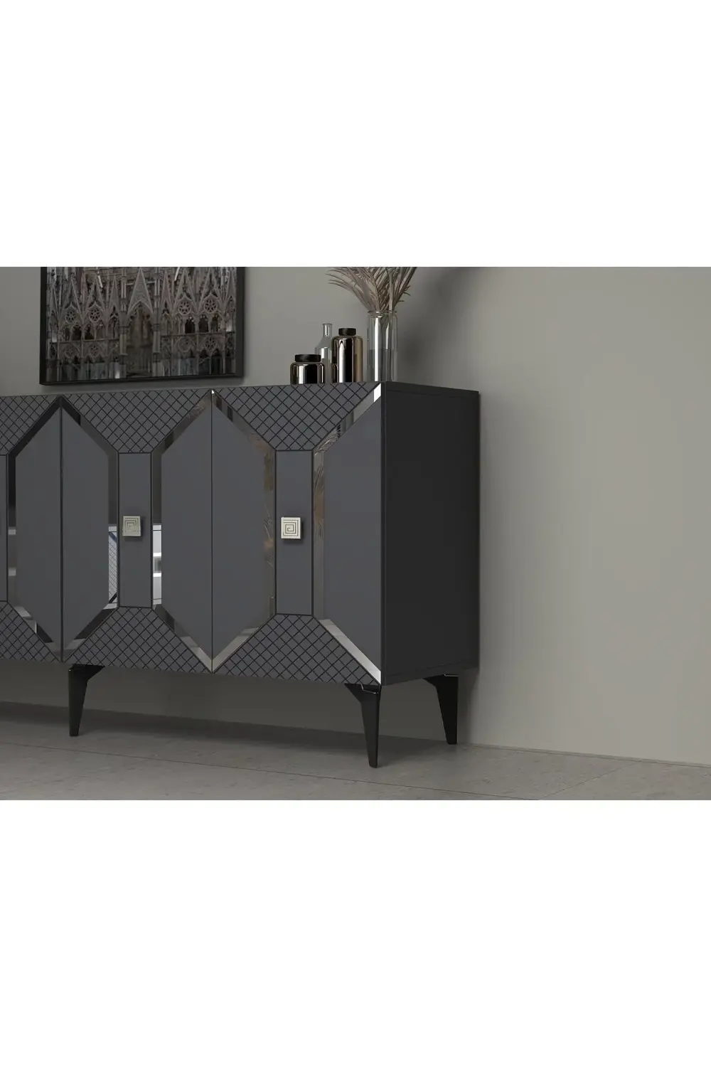 Elegance 19 Cm Sehpa,tv Ünitesi Mobilya Ayağı ( 5 Adet) Siyah-güm