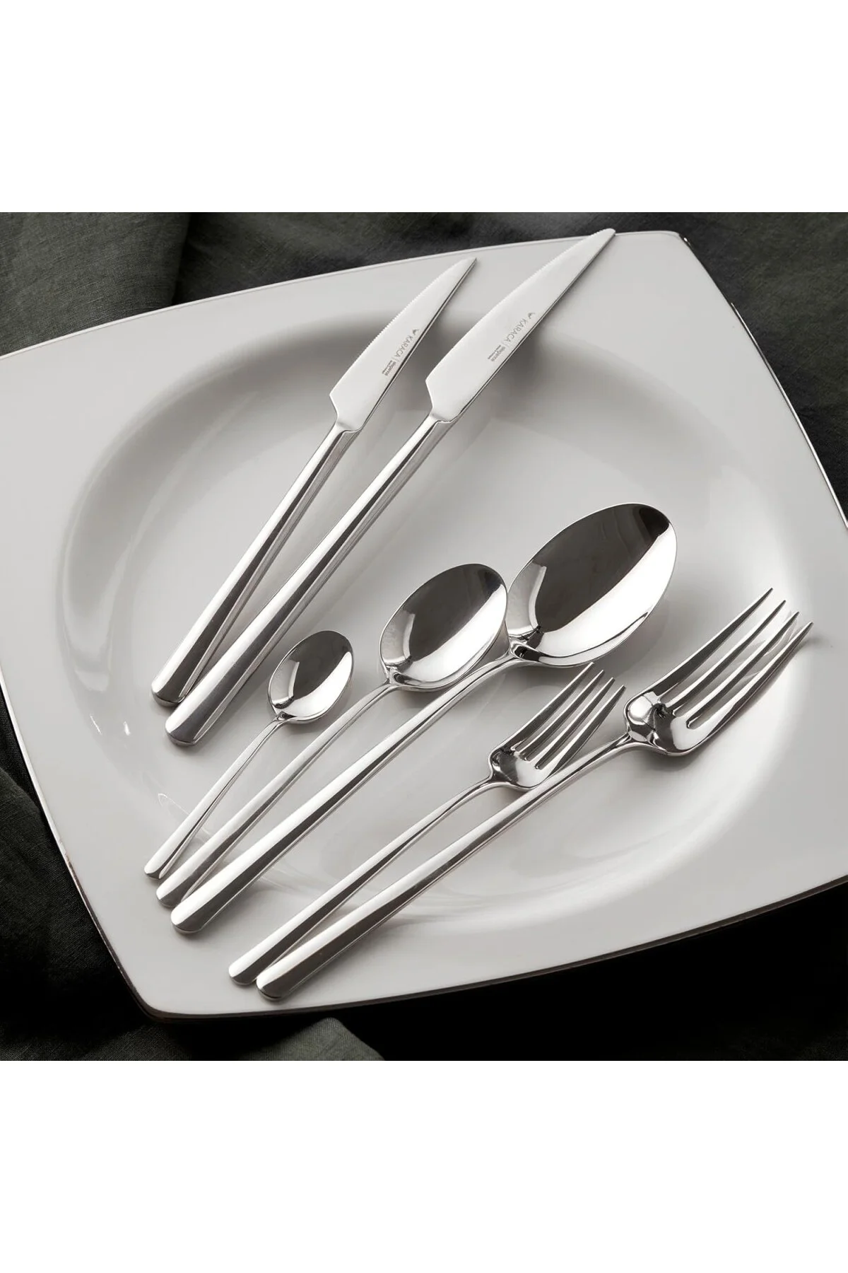 Elegance New Boreas Platin 12 Kişilik 84 Parça Çatal Kaşık Bıçak 