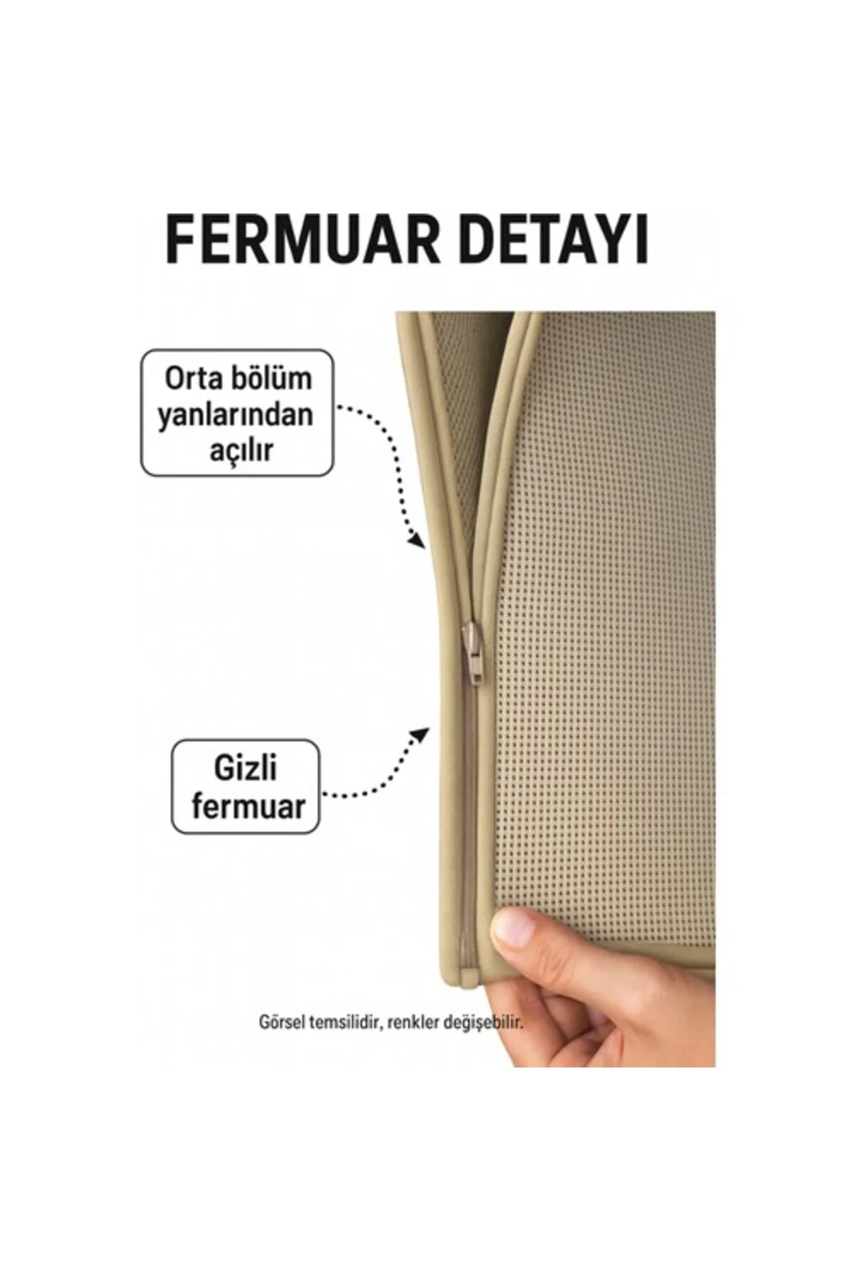 Elegance Ortopedik Araç Koltuk Minderi 5'li Set, Universal, Hava Yastığı Uyumlu Siyah