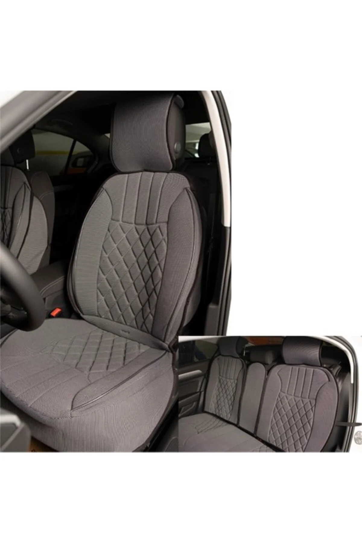 Elegance Ortopedik Araç Koltuk Minderi 5'li Set, Universal, Hava Yastığı Uyumlu Gri