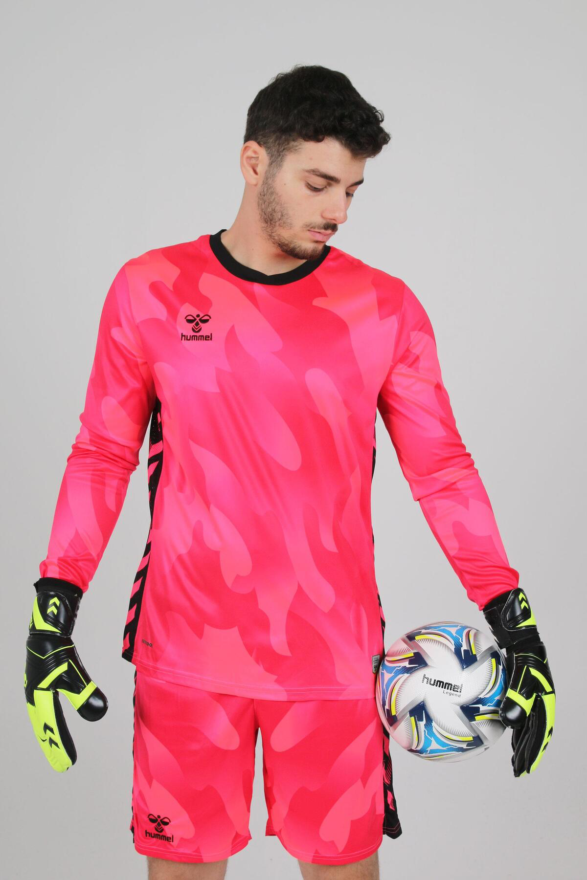 Hummel Elegance Profesyonel Kaleci Forması Nar Çiçeği