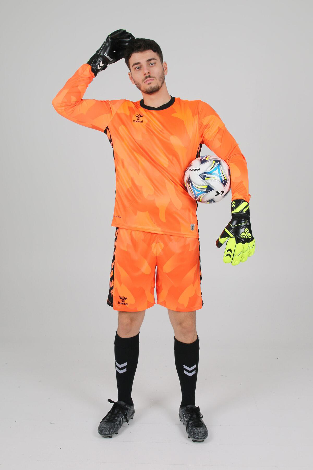 Hummel Elegance Profesyonel Kaleci Forması Neon Turuncu