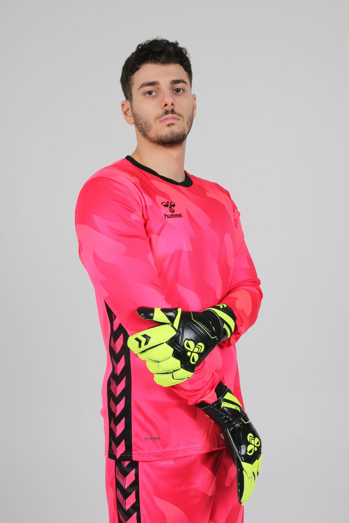 Hummel Elegance Profesyonel Kaleci Forması Nar Çiçeği