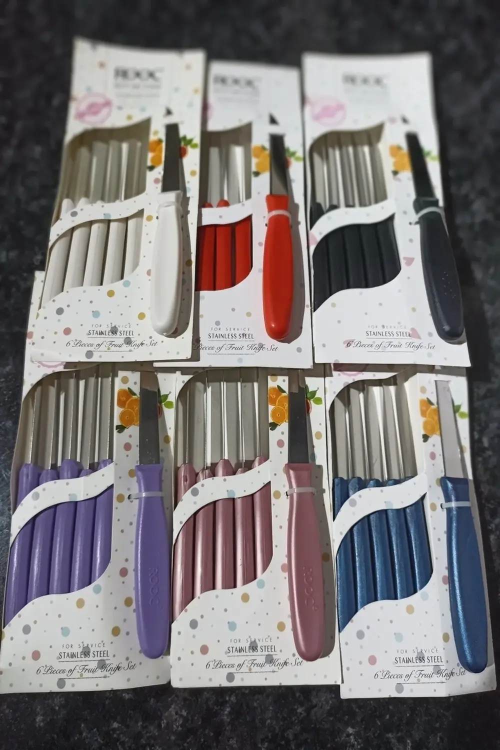 Elegant Lazer Kesim 6'lı Lüx Meyve Kahvaltı Ve Tatlı Bıçak Seti