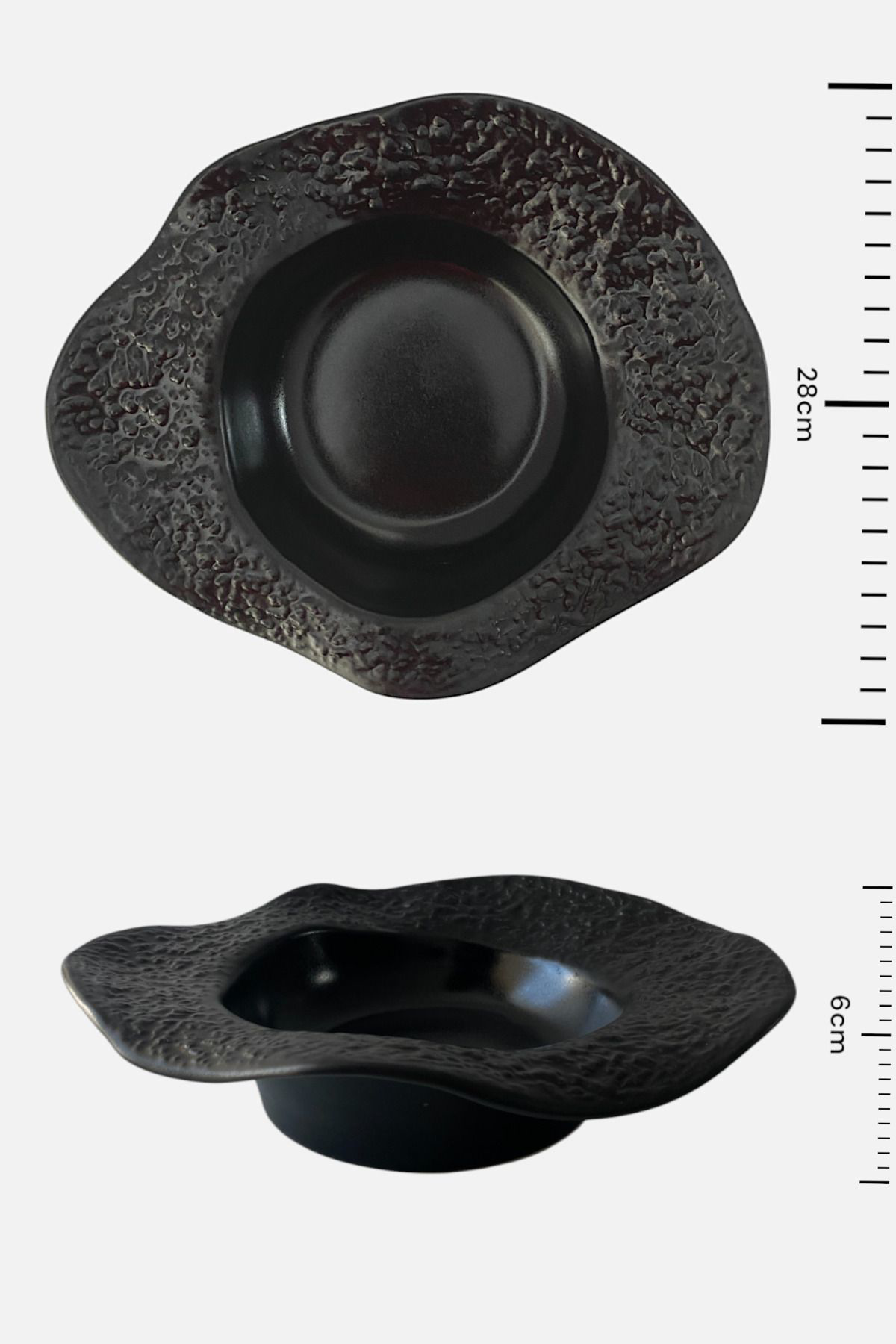 İrea Porselen Elegant Porselen Makarna Ve Salata Tabağı Çukur Tabak 28Cm 1 Adet