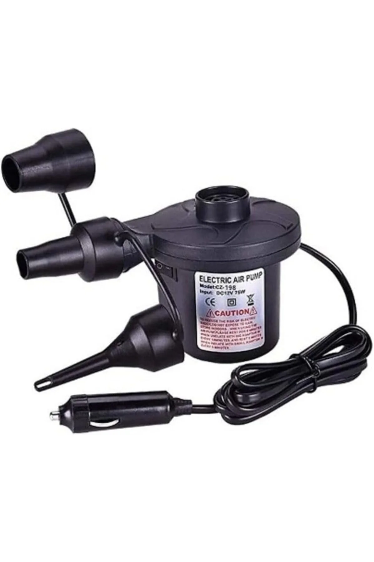 Elektric Air Pump 12V Çakmaklık Girişli Hava Pompası Şişme Yatak 
