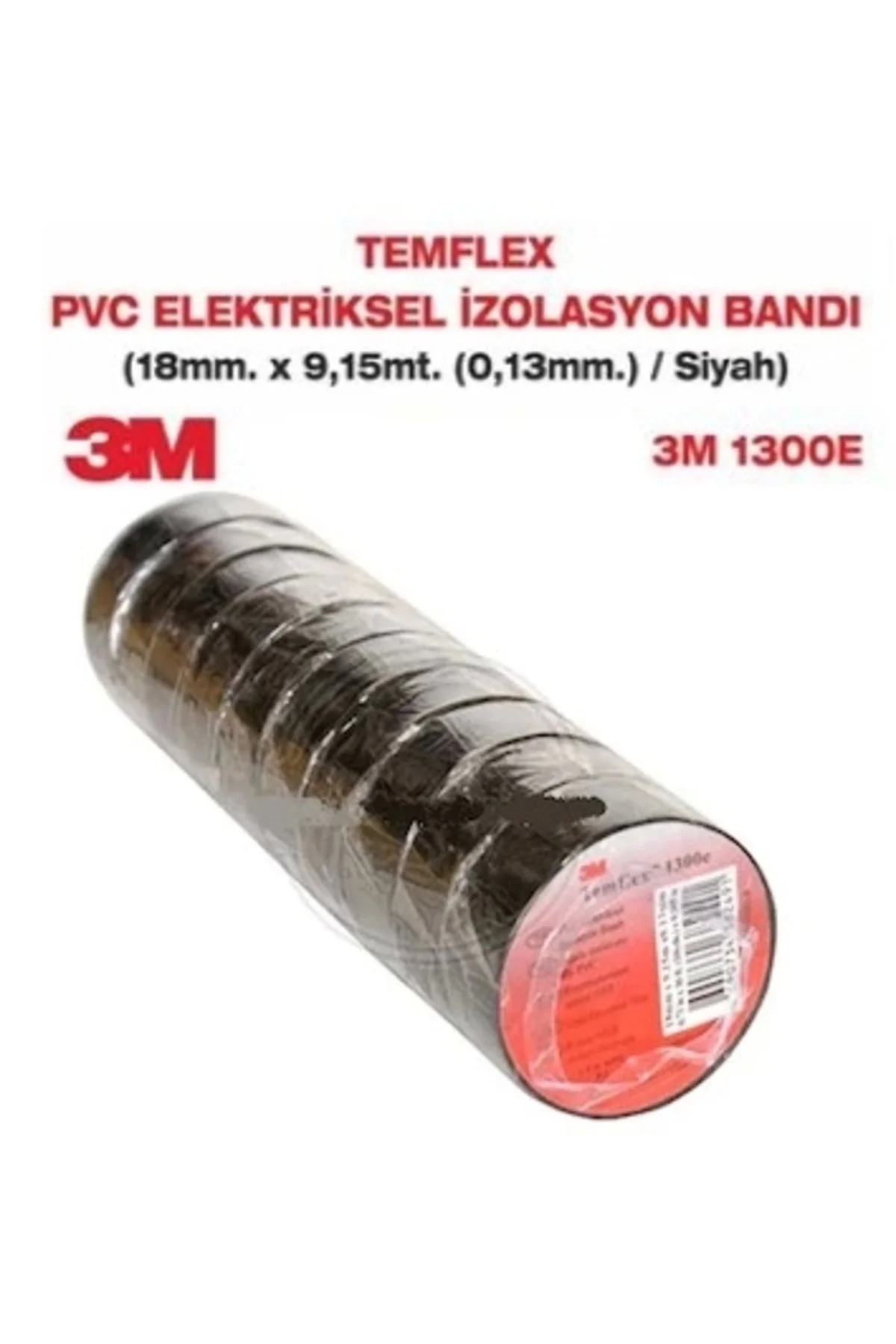 Elektrik Bandı Temflex 1300E Siyah 10 Adet Elektrik Bandı Temflex 1300E Siyah 10 Adet