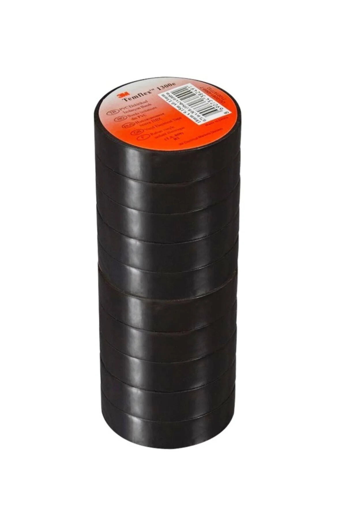Elektrik Bantı Temflex Izole Bant 10 Adet Siyah