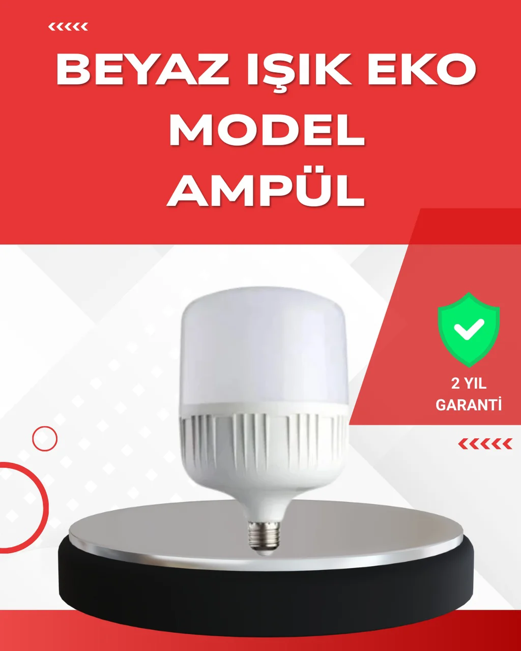 Elektrik Kesintileri İçin Şarjlı Led Ampul 30w E27 Beyaz Işık - Lisinya Diğer