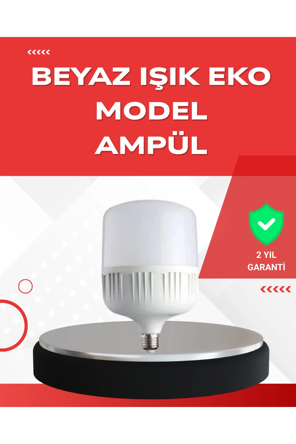 Elektrik Kesintileri İçin Şarjlı Led Ampul 30W E27 Beyaz Işık