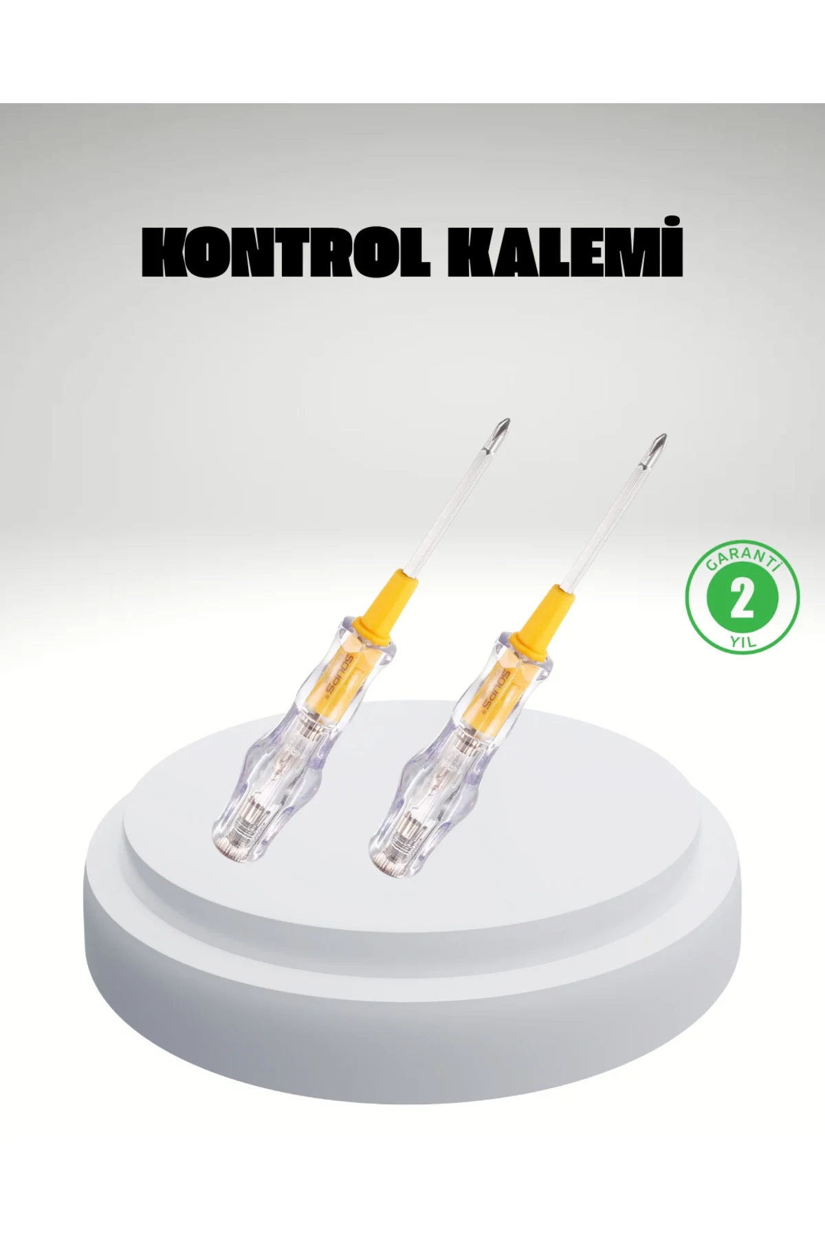 Elektrik Test Kalemi Neon Işıklı Nikel Kaplama 110-220V Dirençli