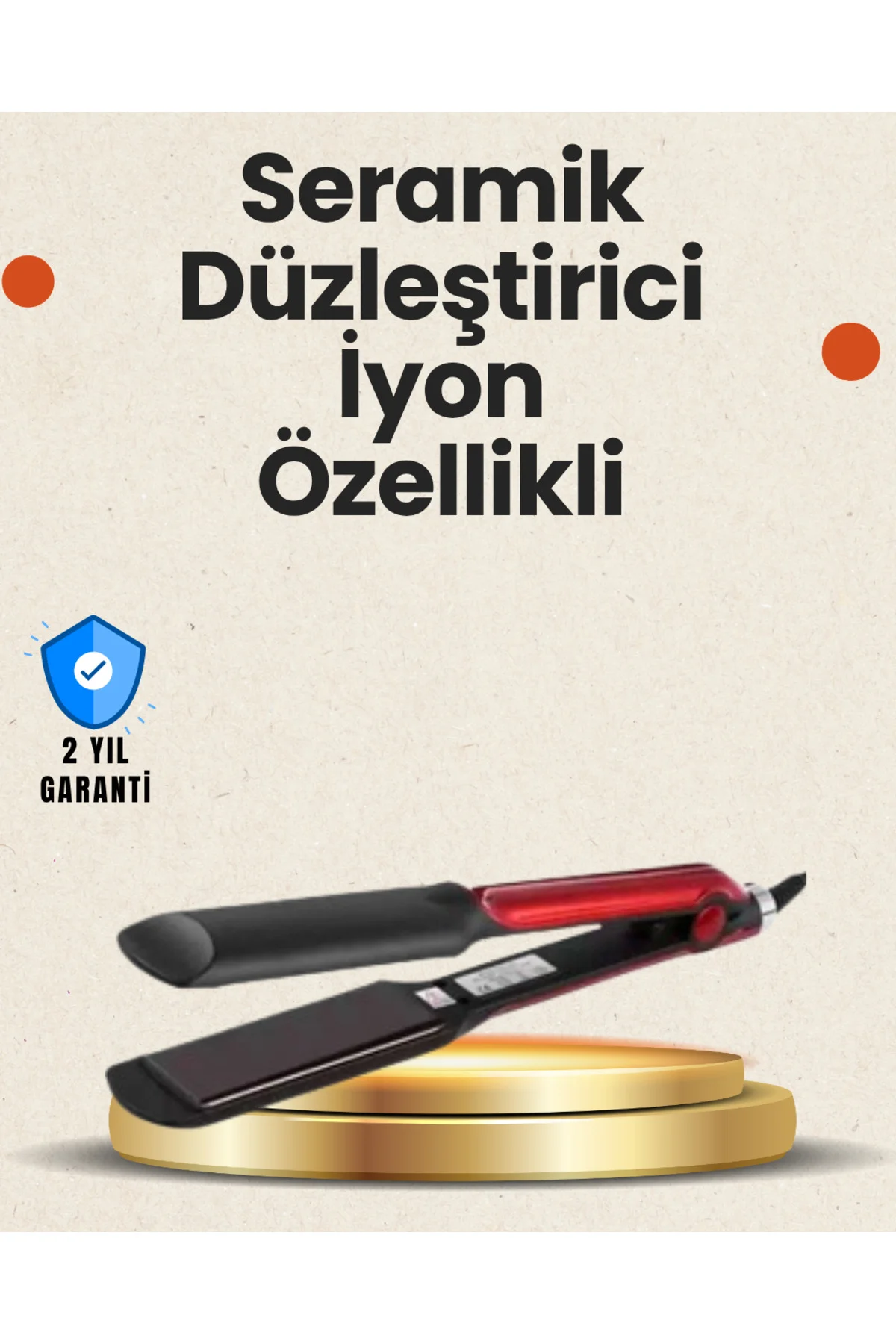 Elektriklenmeyi Azaltan İyonlu Saç Düzleştirici – Titanyum Plaka 