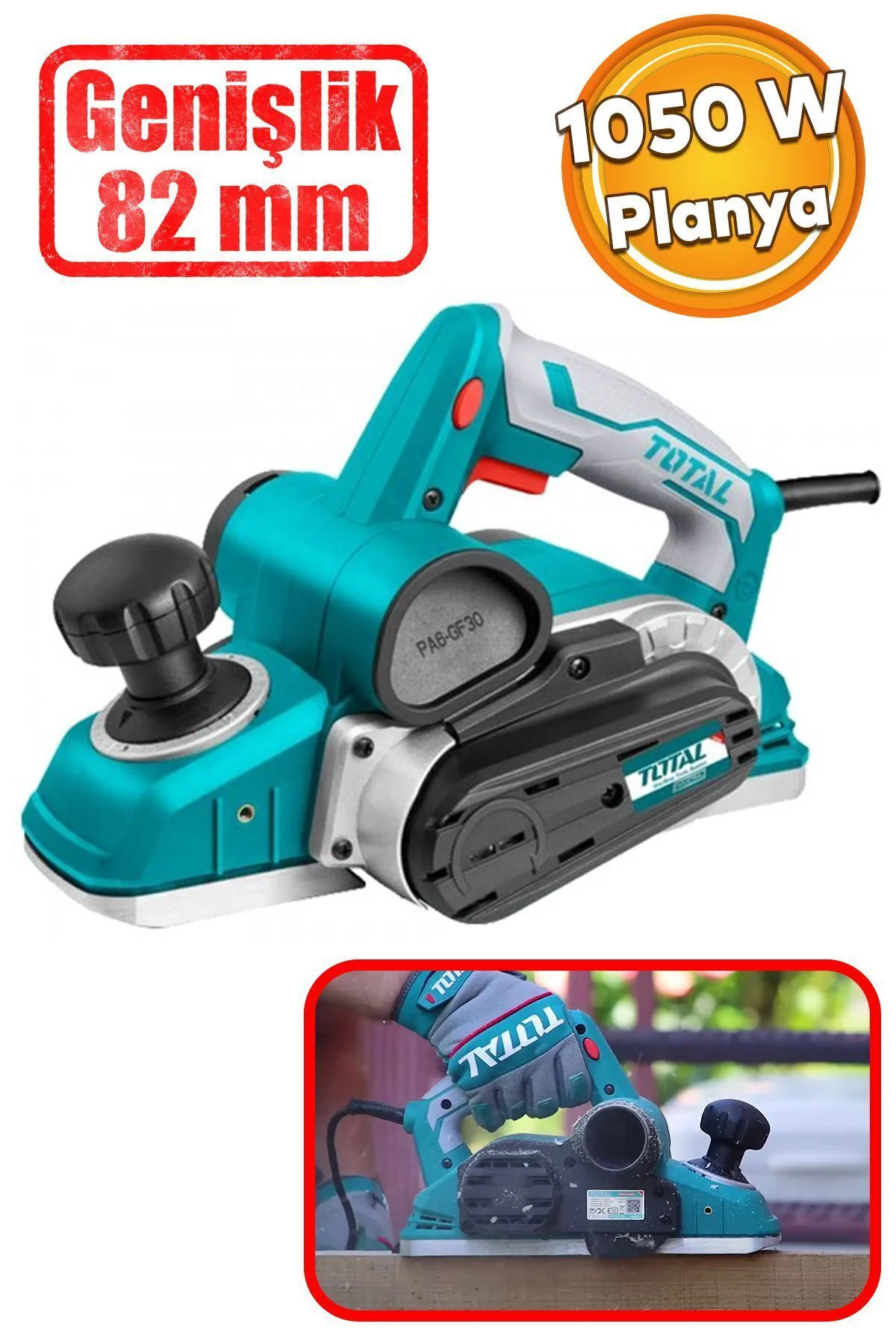 Elektrikli 1050 W Planya Planer TL1108236 Derinlik Tahta Pahlama 